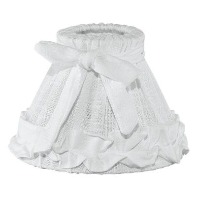 Abat-jour blanc Noah, tissu, classique