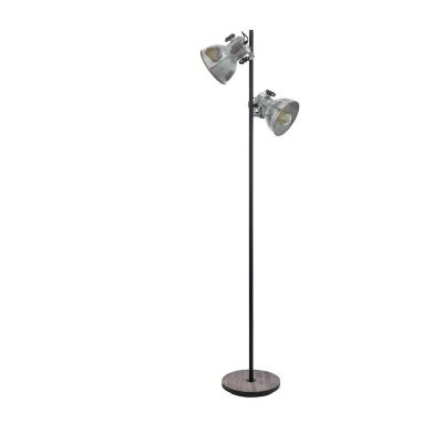 Lampadaire en bois marron, Angelina, avec interrupteur