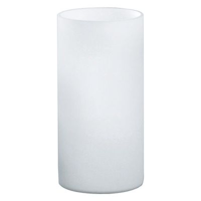 Lampe de table blanche en verre, Basken, avec interrupteur