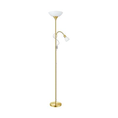 Lampadaire liseuse doré en plastique, Burgo, avec interrupteur