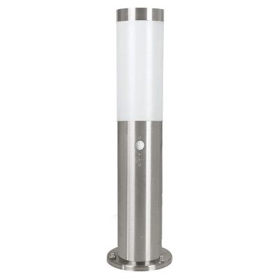 Lampadaire extérieur avec capteur crépusculaire argenté en plastique, Carlein, IP44