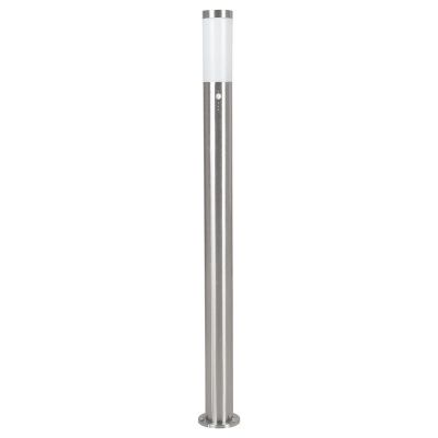 Lampadaire extérieur avec capteur crépusculaire argenté en plastique, Carlein, IP44