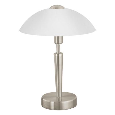Lampe de table nickel en verre, Miam, avec variateur tactile