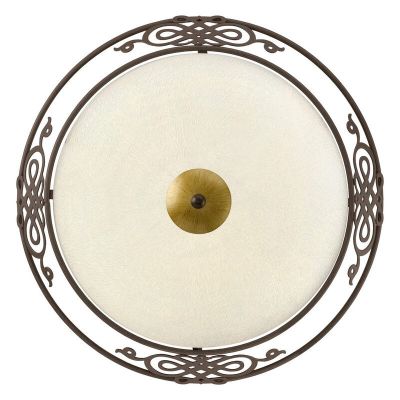 Lampe plafond marronne en verre, Denia