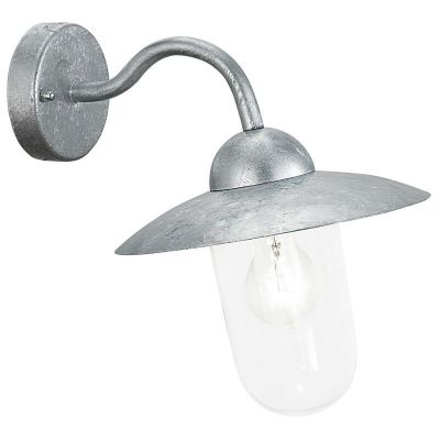 Luminaire extérieur argenté en verre, Dalisha, IP44