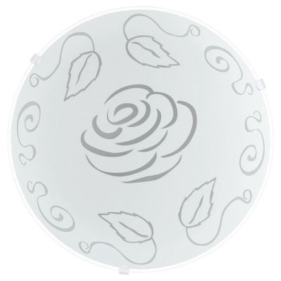 Lampe plafond blanche en verre, Bada