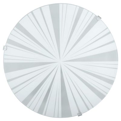 Lampe plafond blanche en verre, Bada