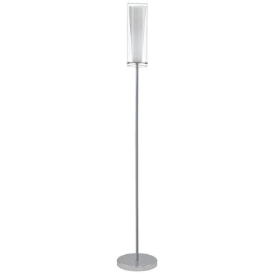 Lampadaire chromé en verre, Barceno, avec interrupteur