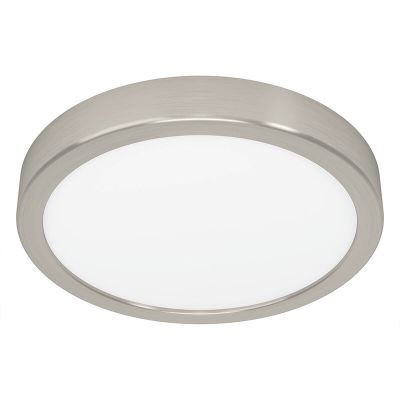 Lampe plafond nickel en acier, Geraldo, 17W, 3000K LED
