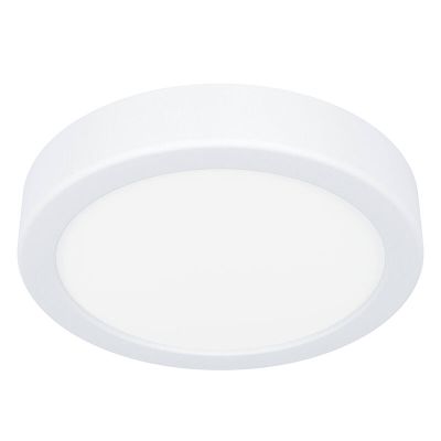 Plafonnier salle de bain blanc en plastique, Geraldo, 11W, 3000K LED, IP44