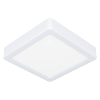 Plafonnier salle de bain blanc en plastique, Geraldo, 11W, 3000K LED, IP44
