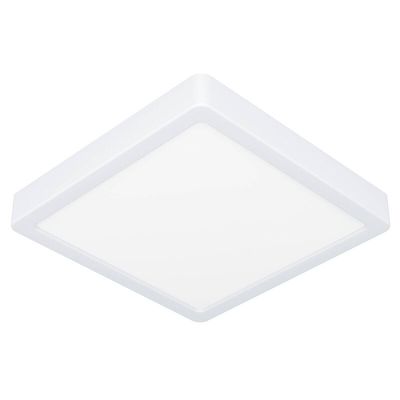 Plafonnier salle de bain blanc en plastique, Geraldo, 17W, 3000K LED, IP44