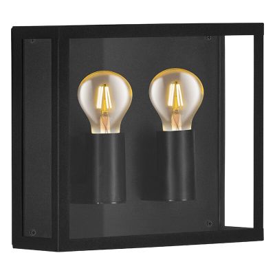 Luminaire extérieur noir en aluminium, Alihan, IP44