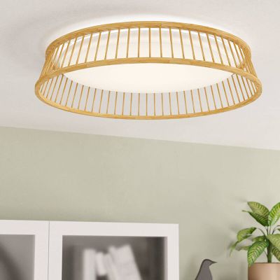 Lampe plafond rustique bois, Jolene, 20W, 3000K LED