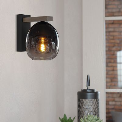 Applique murale marronne en bois, Frida