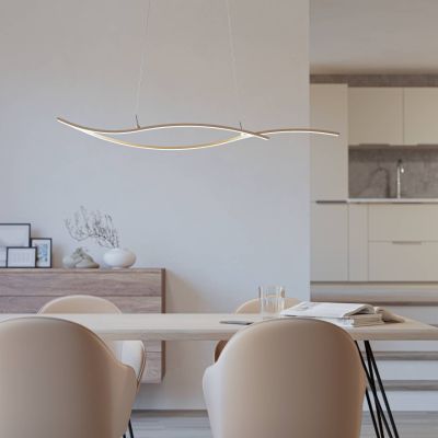 Suspension marronne en acier, Tevin, 20W, 4000K LED