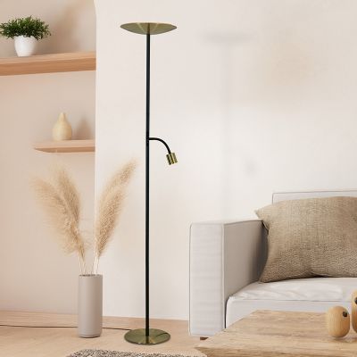 Lampadaire laiton en acier, Crijn, 26,5W, 2700K LED, avec variateur tactile