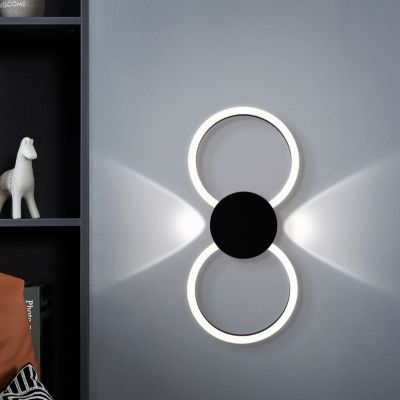 Applique murale noire en aluminium, Vixa, 20W, 3000K LED