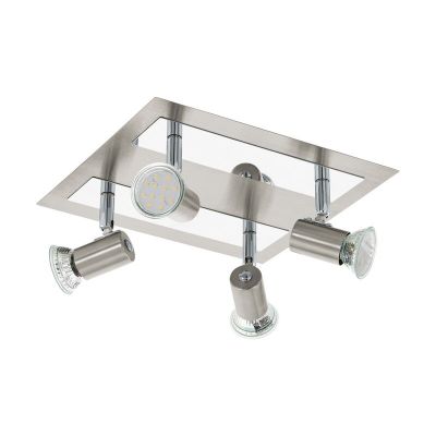 Spot plafond chromé en acier, Tjisse