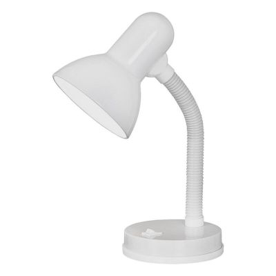 Lampe de bureau blanche en plastique, Granza, avec interrupteur