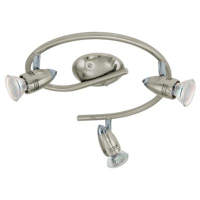 Spot plafond chromé en acier, Elwin