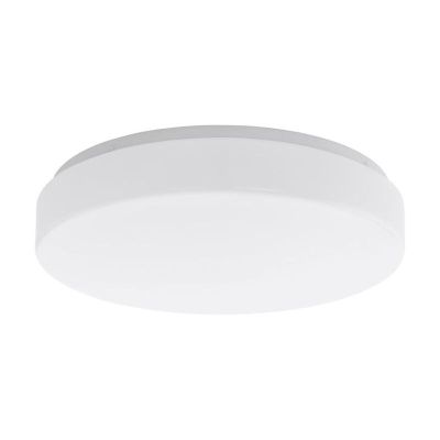 Lampe plafond blanche en plastique, Reda, 16W, blanc chaud à froid réglable LED