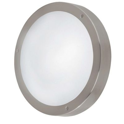 Luminaire extérieur argenté en verre, Bob, IP44