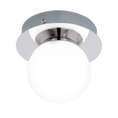 Plafonnier chromé en verre, Escha, 3W, 3000K LED, IP44