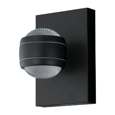 Luminaire extérieur noir en plastique, Bastien, IP44
