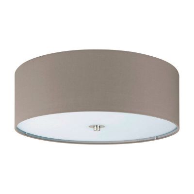 Plafonnier taupe en tissu, Abano