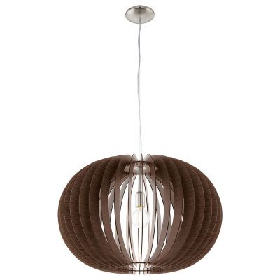Suspension marronne en bois, Kiran