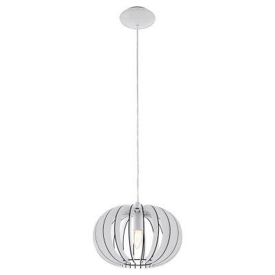 Suspension blanche en bois, Kiran