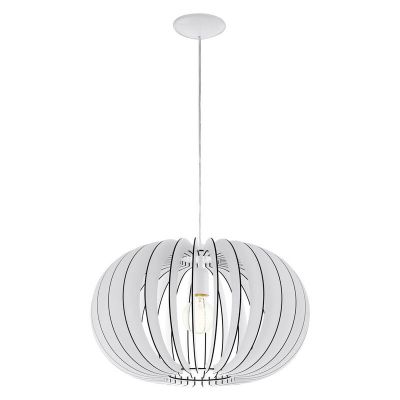 Suspension blanche en bois, Kiran