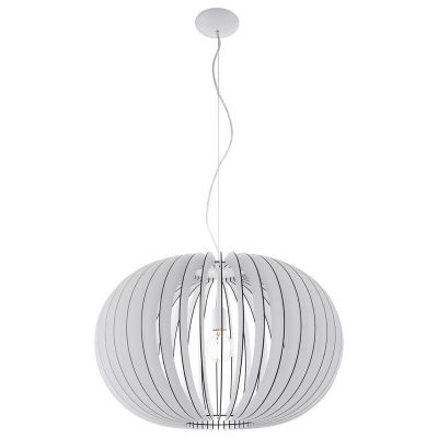 Suspension blanche en bois, Kiran