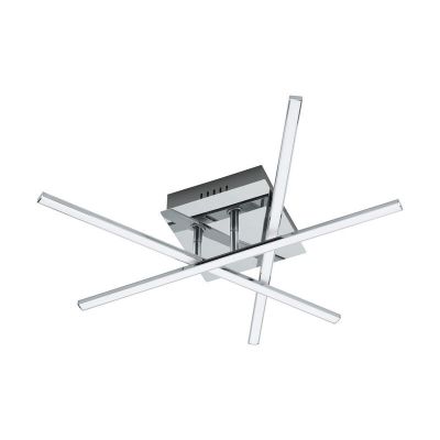 Plafonnier chromé en acier, Arantxa, 18W, 3000K LED