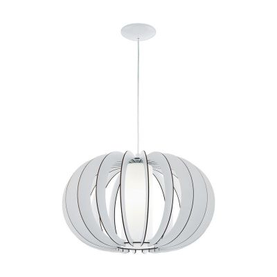 Suspension blanche en bois, Kiran