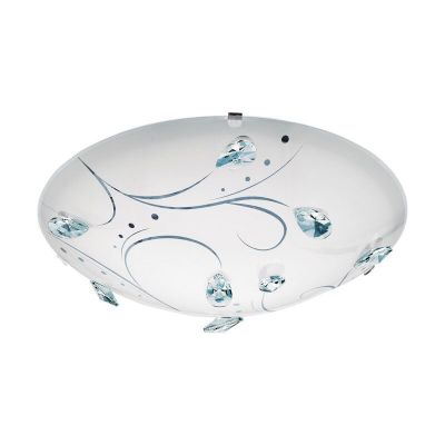 Plafonnier blanc en verre, Arsalan, 16W, 4000K LED