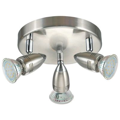 Spot plafond chromé en acier, Elwin