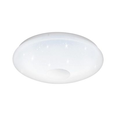 Plafonnier argenté en plastique, Barbera, 20W, blanc chaud à froid réglable LED