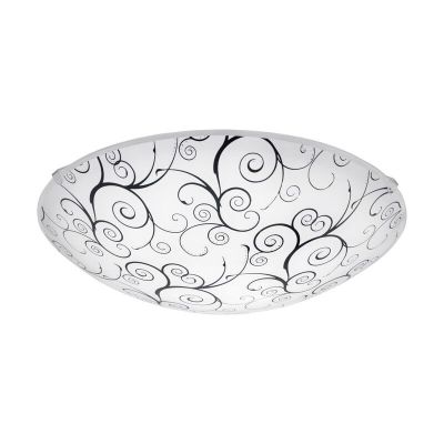 Plafonnier blanc en verre, Bennet, 11W, 3000K LED
