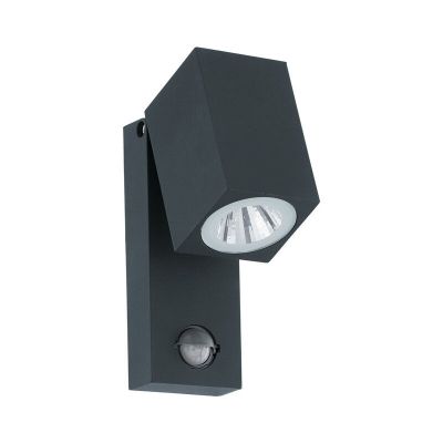 Applique extérieur avec détecteur de mouvement anthracite en aluminium, Davey, IP44