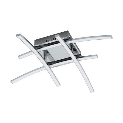 Lampe plafond chromée en aluminium, Josua, 5W, 3000K LED