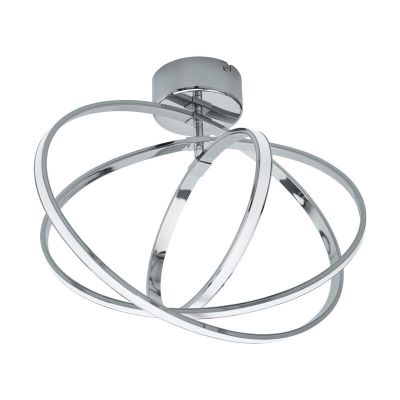 Lampe plafond chromée en aluminium, Tinus, 12W, 3000K LED