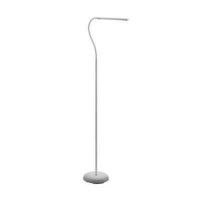 Lampadaire blanc en plastique, Brennan, 5W, 4000K LED, avec variateur tactile
