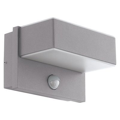 Applique extérieur avec détecteur de mouvement argentée en métal, Jason, IP44