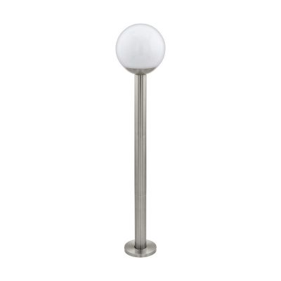 Luminaire extérieur argenté en acier inoxydable, Baukje, IP44