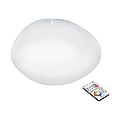 Lampe plafond blanche en acier, Tyrell, 21W, couleur réglable LED