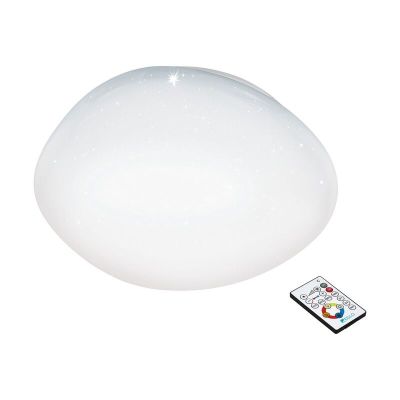 Lampe plafond blanche en acier, Tyrell, 34W, couleur réglable LED