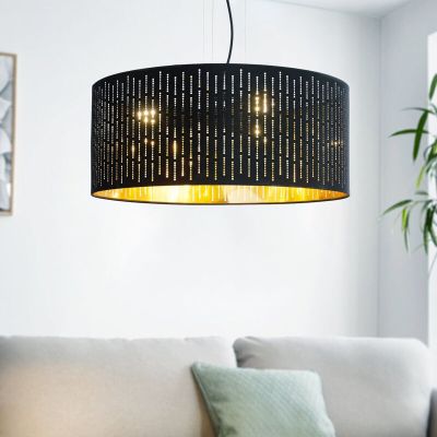 Suspension noire en tissu, Yori