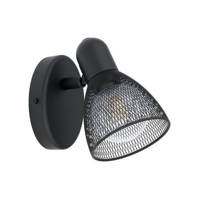 Spot plafond noir en acier, Madelene